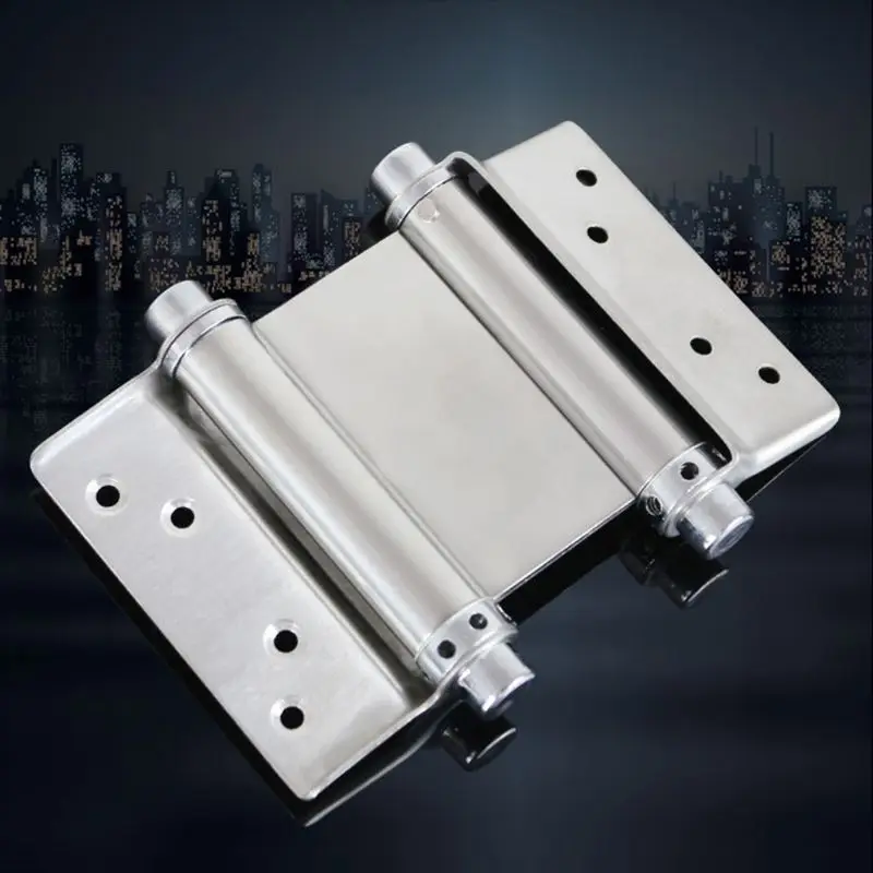 

OOTDTY Double Open Spring 4 Inch Hinge Stainless Steel Two-way Free Door Hinge for Cowboy Bar Counter Door Fence