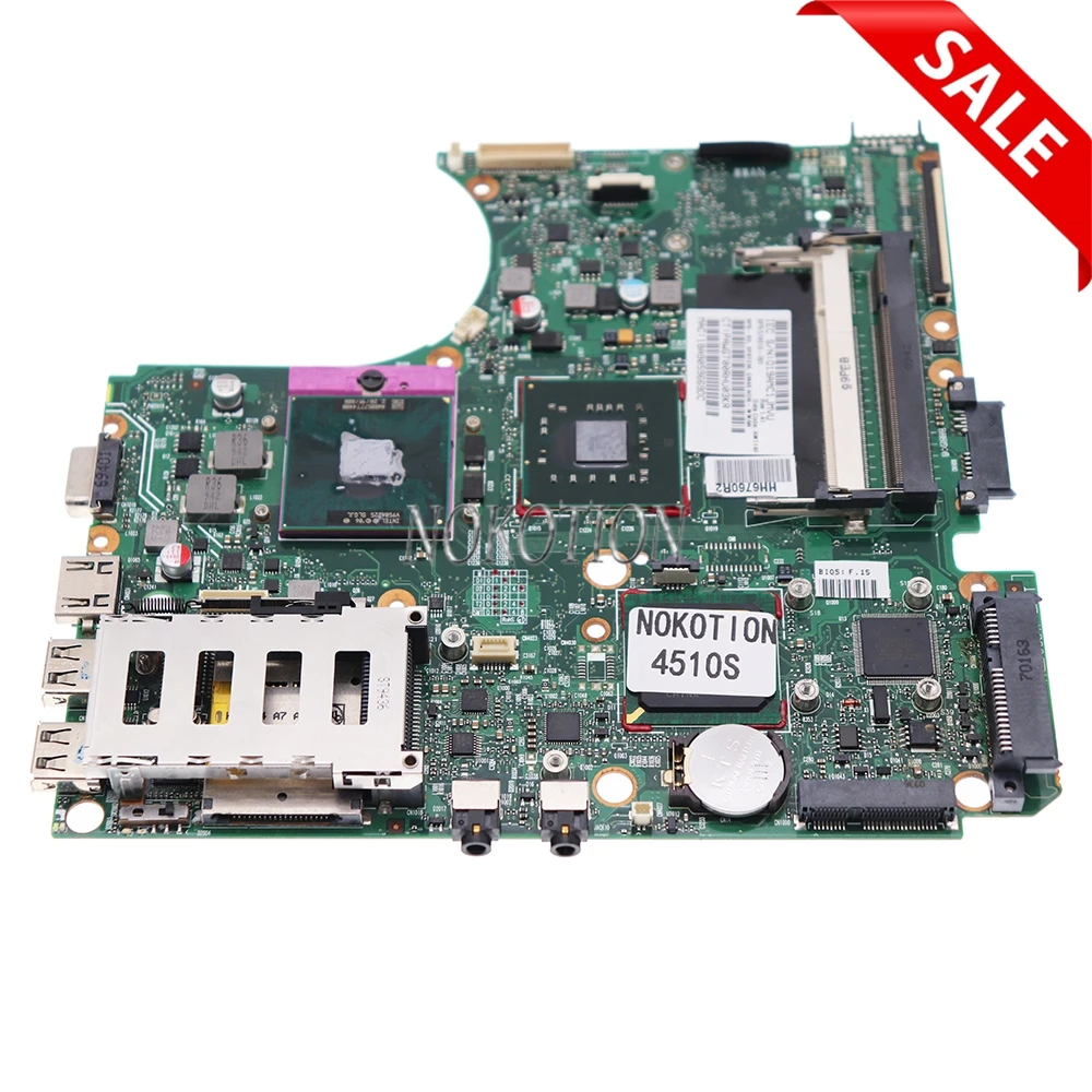 

NOKOTION 574509-001 578179-001 574510-001 For HP 4710S 4510S 4411S Laptop Motherboard DDR2 With CPU