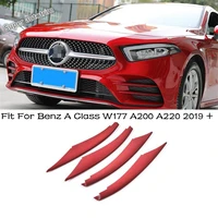 front fog lights lamp eyelid eyebrow strip cover trim chrome accessories exterior for benz a class w177 a200 a220 2019 2021
