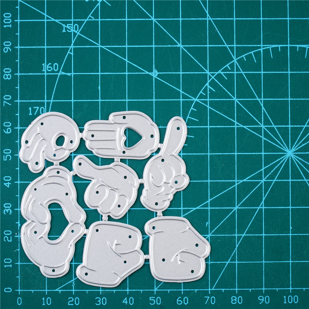 

Metal Cutting Dies Cut Die Mold Fist Gloves Heart Shape Decoration Scrapbook Paper Craft Knife Mould Blade Punch Stencils Dies