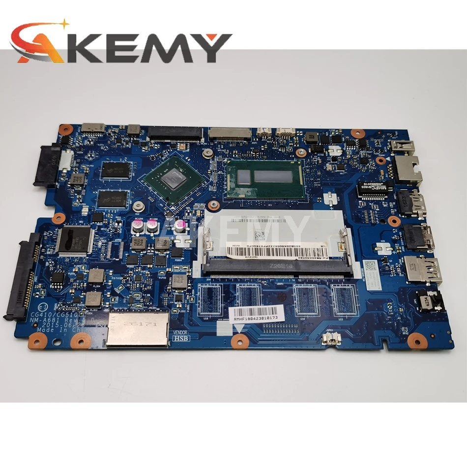 

Akemy CG410/CG510 NM-A681 is suitable for Lenovo B50-50 100-14IBD notebook motherboard I5-5200U GT920M DDR3 100% test work