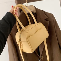 fashion trendy box design pu leather pillow crossbody shoulder bag for women 2021 solid color mini cute totes and handbags