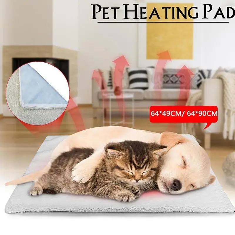 

Winter Warm Large Flannel Cotton Mattress Dog Cat Pet Mat Self Heating Rug Thermal Washable Blanket Wool Breathable Beds Pad