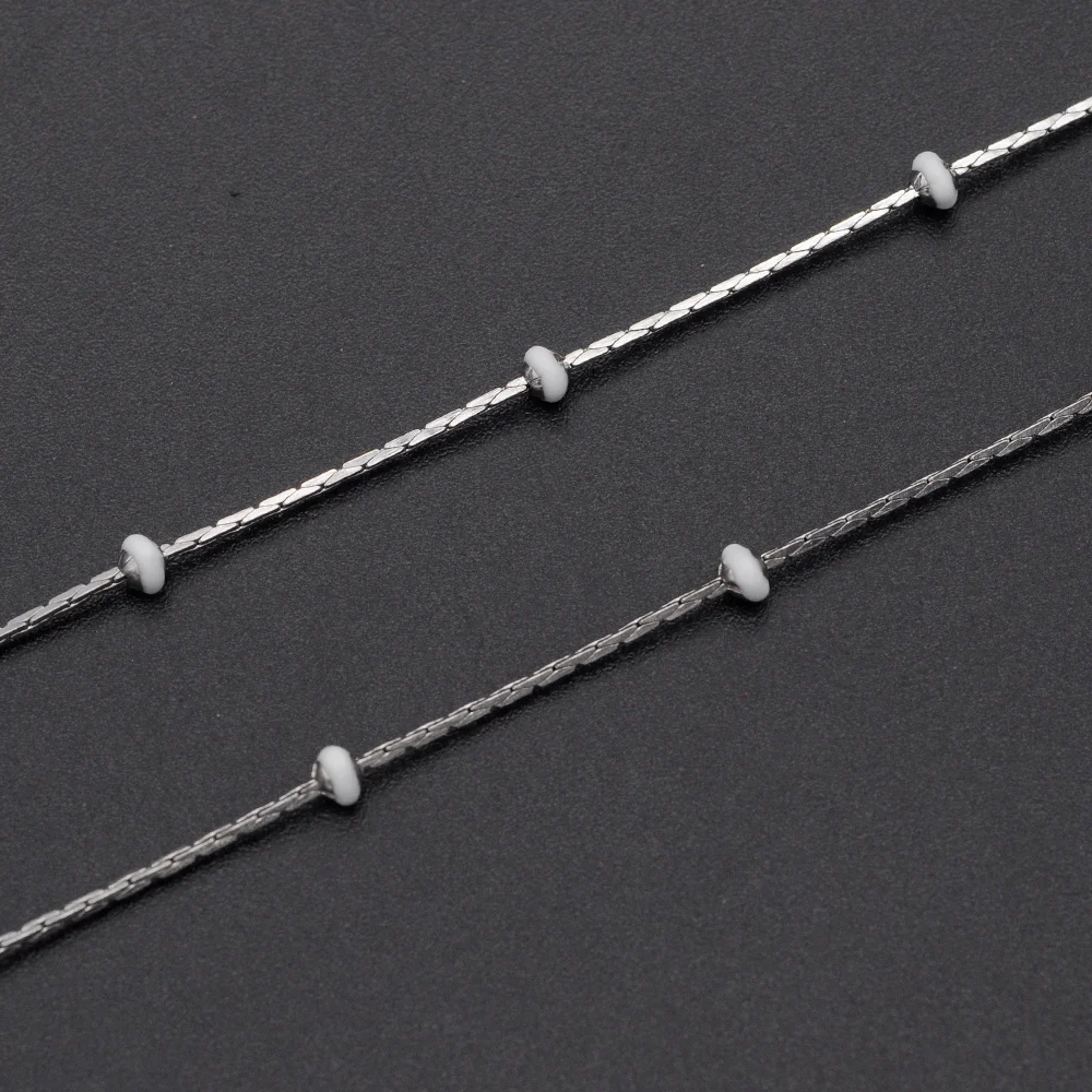 

30 Meters/lot 100% Stainless Steel Oval Enamel diy jewelry Making Chains Wholesale Handmade Necklace Chain