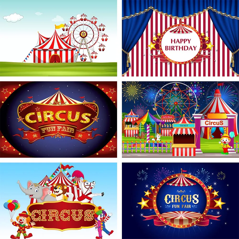 Декорации для фотографий Avezano цирковая труппа баннер тематическая вечеринка на