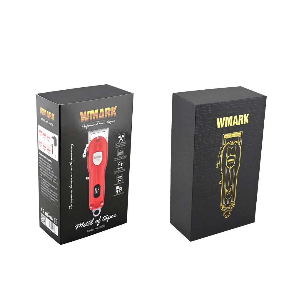 

WMARK NG-2025 All-Metal Corded or Cordless Use Hair Clipper With LCD Display 2500mAh 6500 RPM 9CR18 Blade hair clipper barber