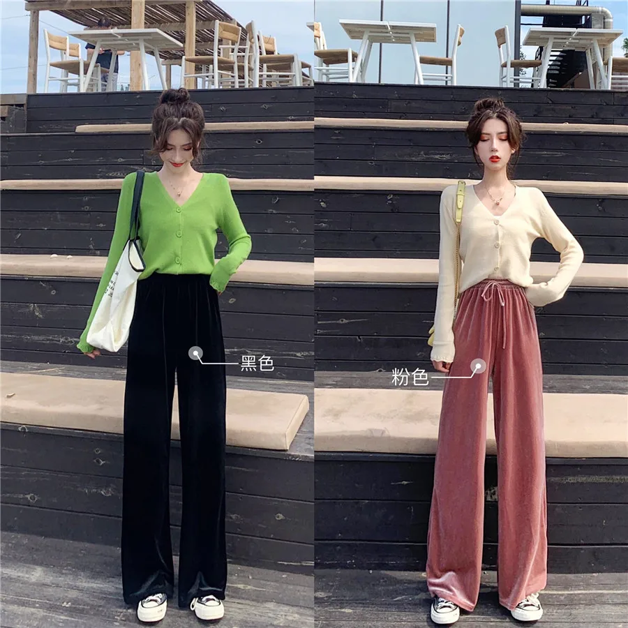 

2021 new fashion pant women pant Velvet pants air four-color