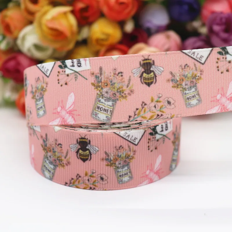 10 Yards 1'' 25MM Flowers /Fields And Gardens Printed Grosgrain Ribbons For Hair Bows DIY Handmade Materials Y2020051502 | Дом и сад