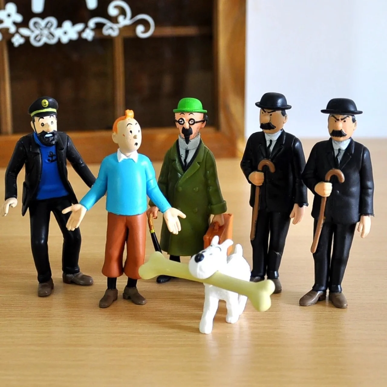 

6pcs/lot 3-8cm The Adventures Of Tintin Action Figure Cartoon Movie Explorers Tin Tin Figurine Snowy Dog Collectible Model Toy