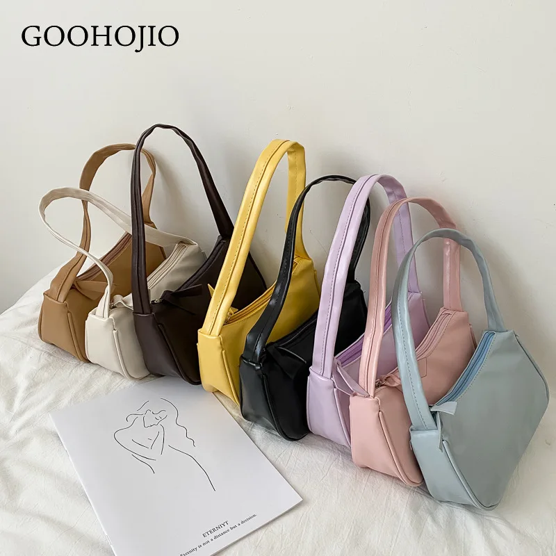 

2021 New Handle Bag Women Retro Handbag PU Shoulder Totes Underarm Top Handle Bag Female Small Subaxillary Bags Clutch Fashion