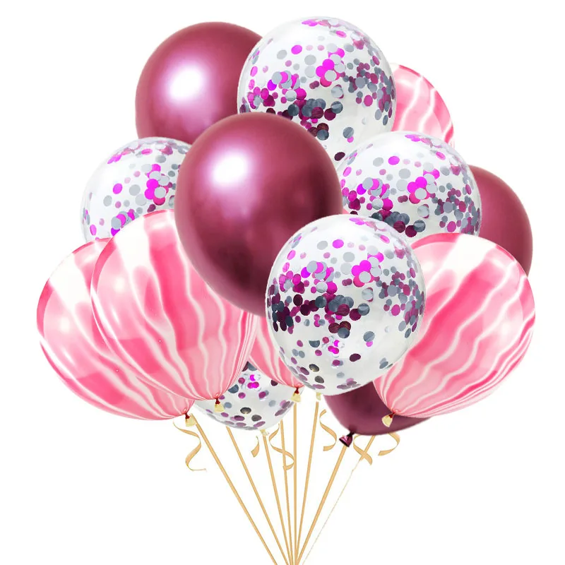 15 шт. черные и золотые воздушные шары с днем рождения металлические для детей