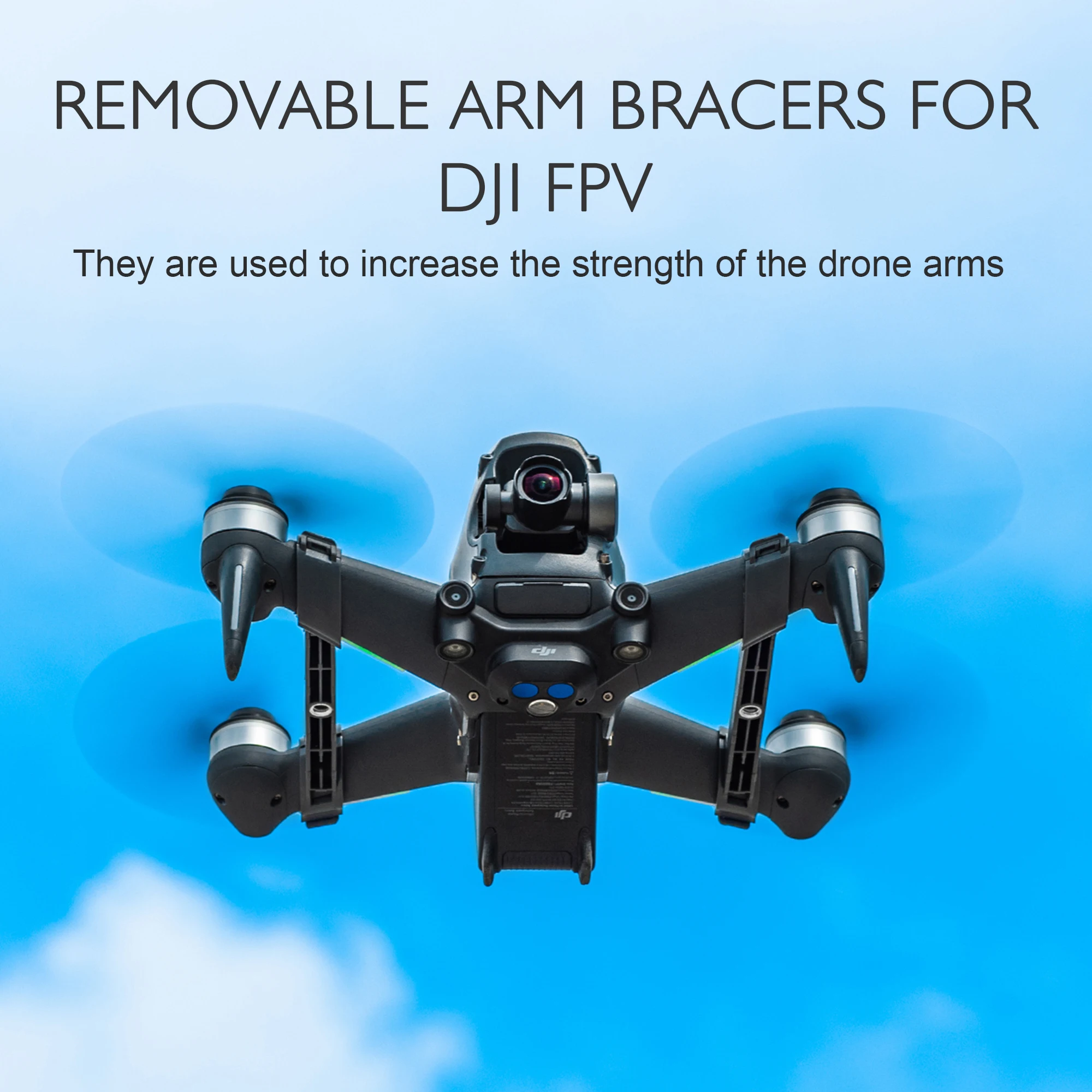 

For DJI FPV Removable Arm Bracers Lightweight Design Brone Heavy Used Increase Stength Drone Accessory Kits Protection Set