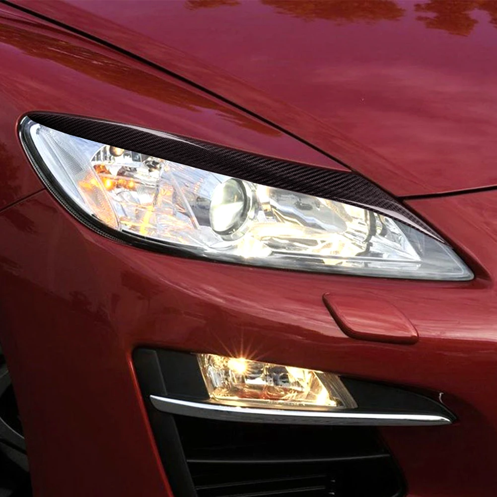 

Headlight Eyebrow Eyelids Compatible Car Styling Carbon Fiber Headlight Eyelids Headlamp for Mazda RX-8 RX8 2009-2012