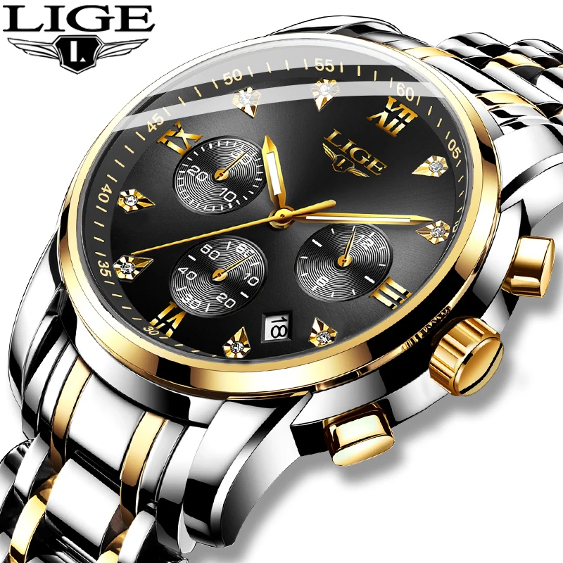 Relogio Masculino новые часы для мужчин Горячие Классические роскошные LIGE Спортивные