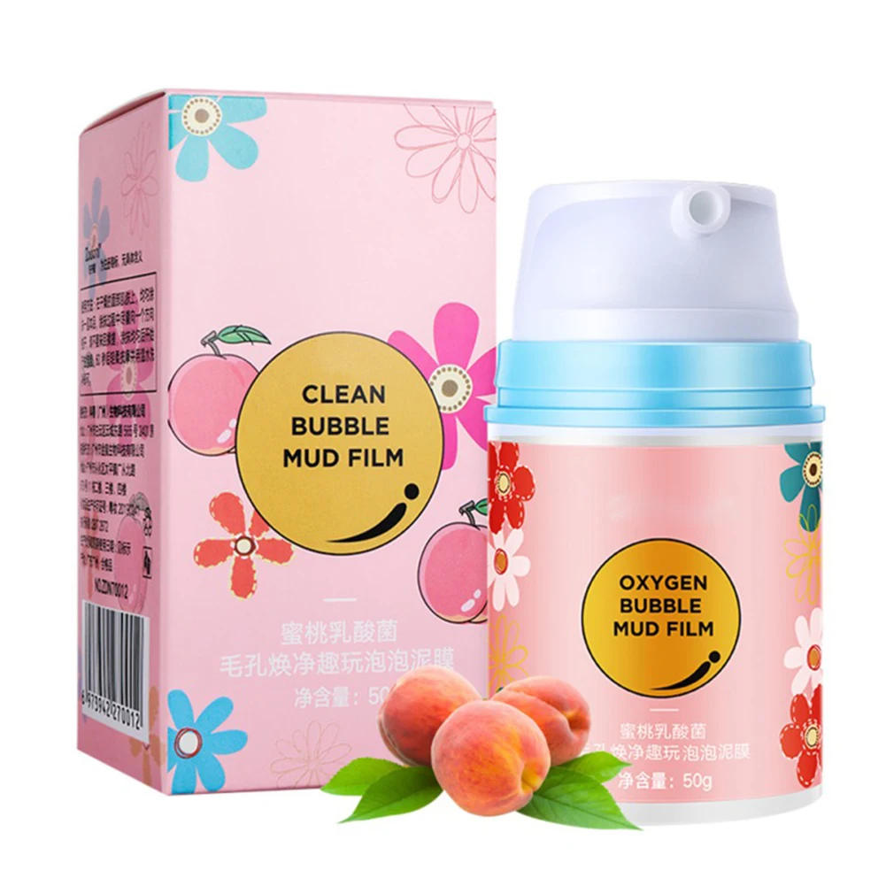 

Персиковая поролоновая маска для лица Lactobacillus, маска из аминокислоты для баклажанов, средство для удаления черных точек, акне, пузырьковая г...