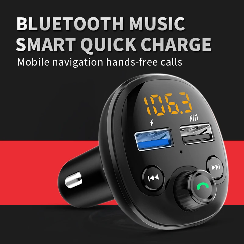 QC 3 0 быстрое автомобильное зарядное устройство Bluetooth Dual USB Автомобильное для