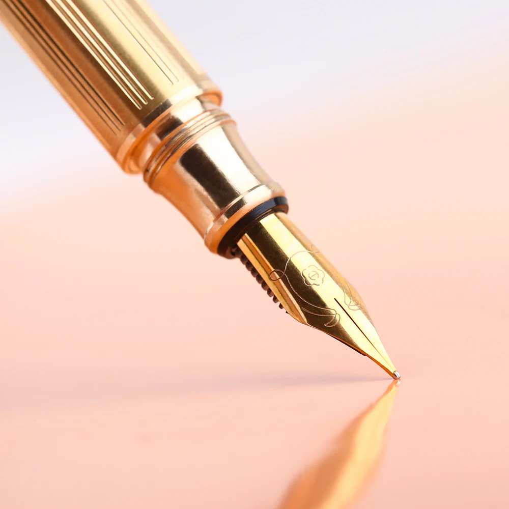 Ручка перьевая Moonman с тремя секциями металлическая из латуни/серебра карманная