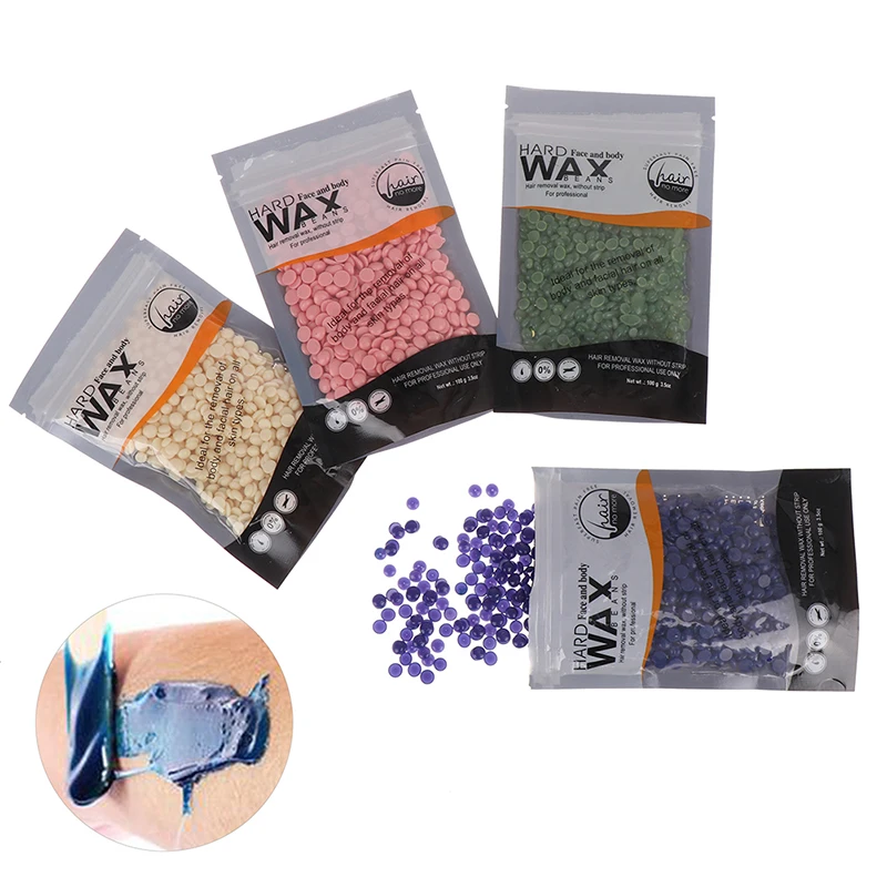 

100g/Pack Wax beans Depilatory Hot Film Wax Pellet Removing Bikini Face Hair Legs Arm Hair Removal Bean Unisex For Depilation