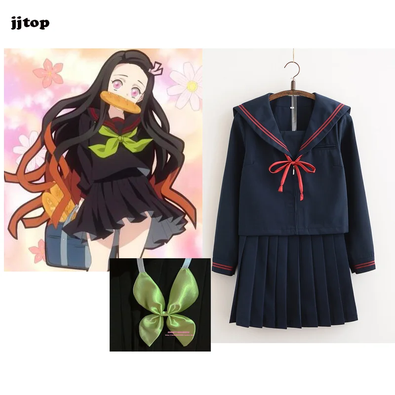Костюм для косплея незуко из секадо демонов хамадо школьная форма костюм на
