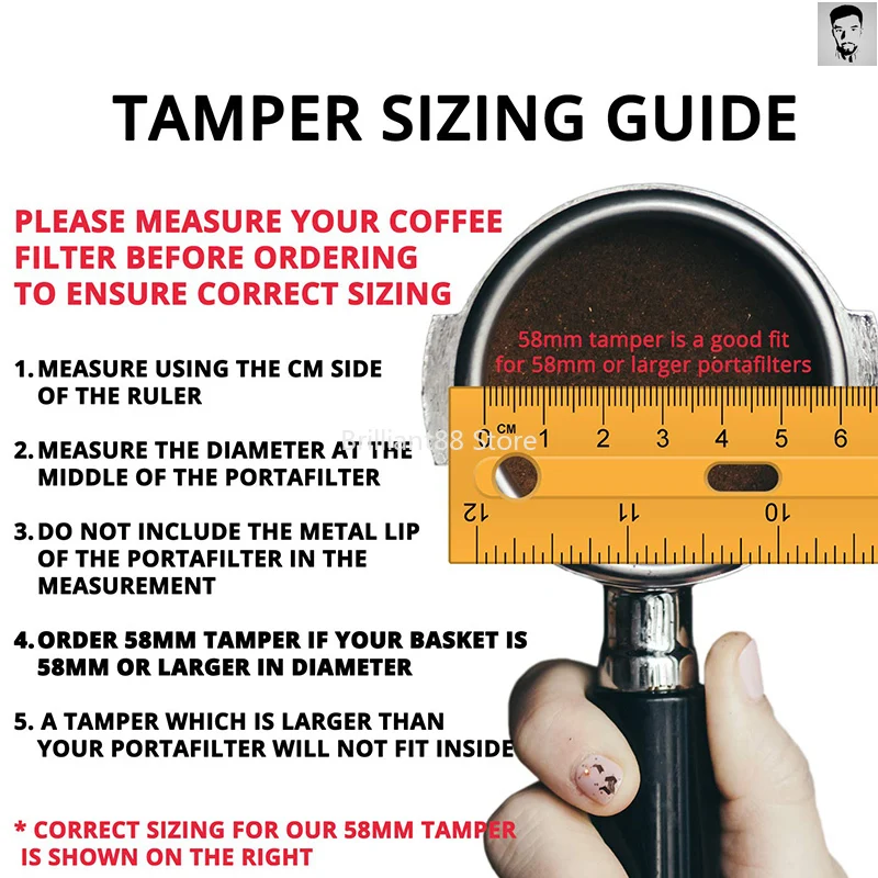 

304 Stainless Steel with Spring51/53/57/58mm Calibrated Pressure Tamper for Coffee and Espresso