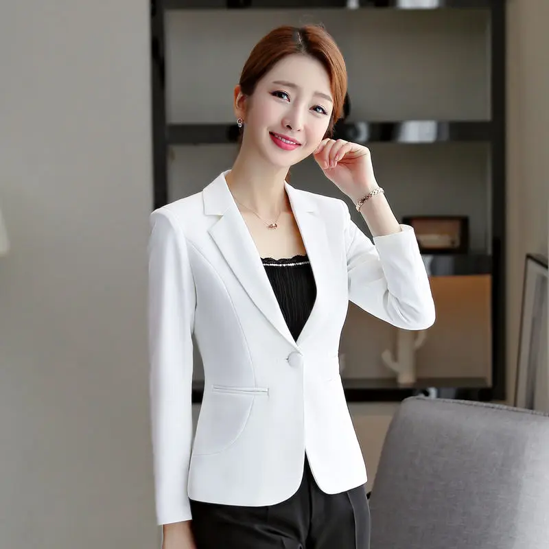 Dushicolorful женщина пиджак короткие 2019 Формальные Куртки пальто campera mujer офис дамы