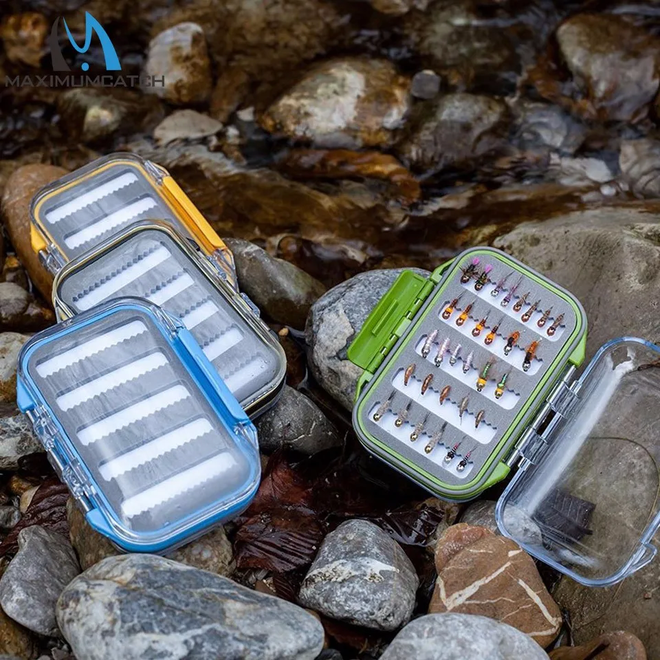 

Fly Box Waterproof Slit Foam High Density 4 Size Fly Fishing Tackle Box
