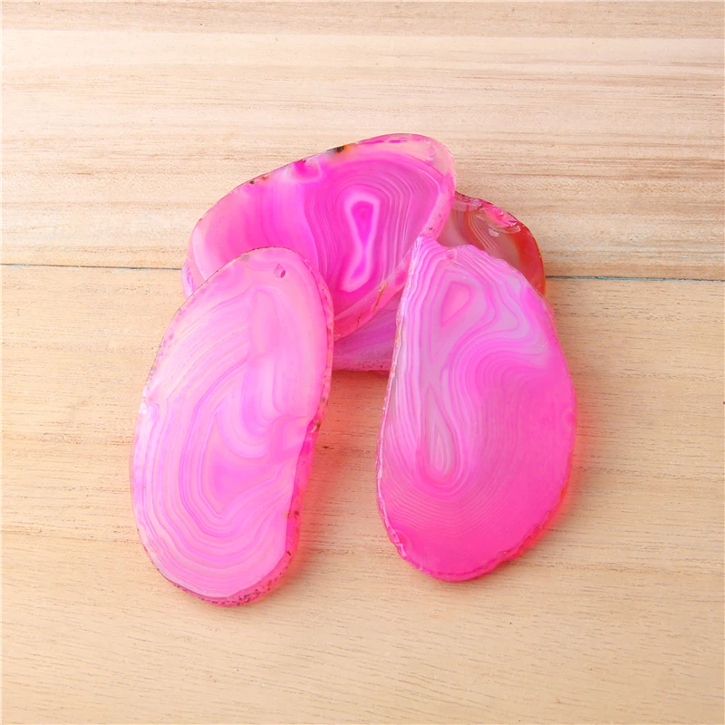 1 шт. Необычные розовые Агатовые слайсы для изготовления ювелирных изделий