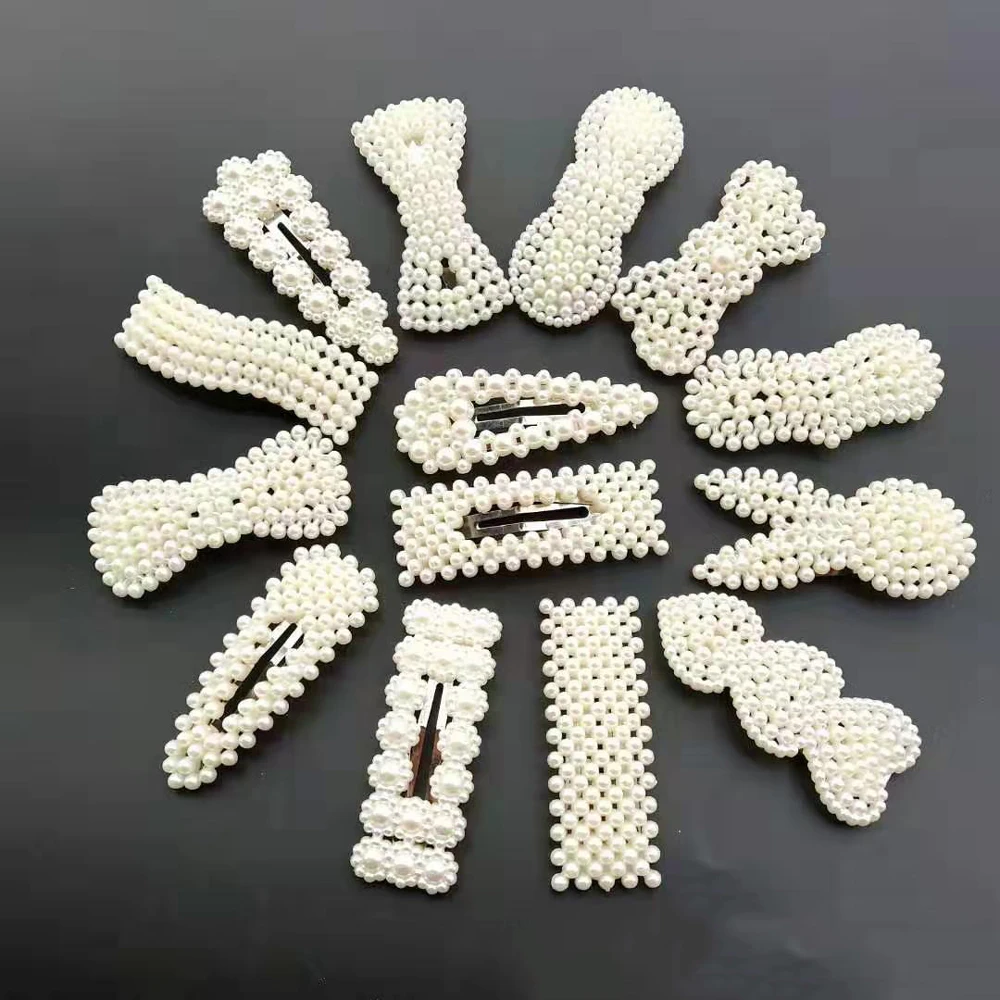 

5 Pcs/Set 30 Style Women Girls Elegant Pearls Geometric Hairpins Sweet Hair Ornament Clips Barrettes Fashion Hair Accessories