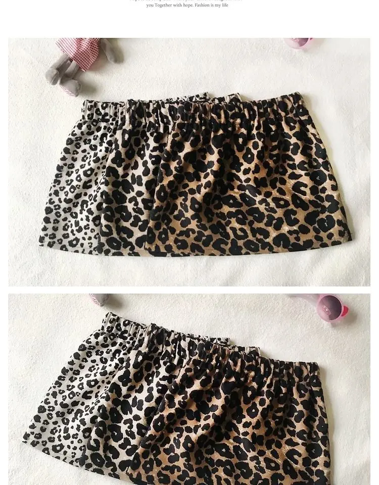 

Girls' autumn winter fashion leopard short skirts new children's baby kids girls spring cute casual skirts P5112