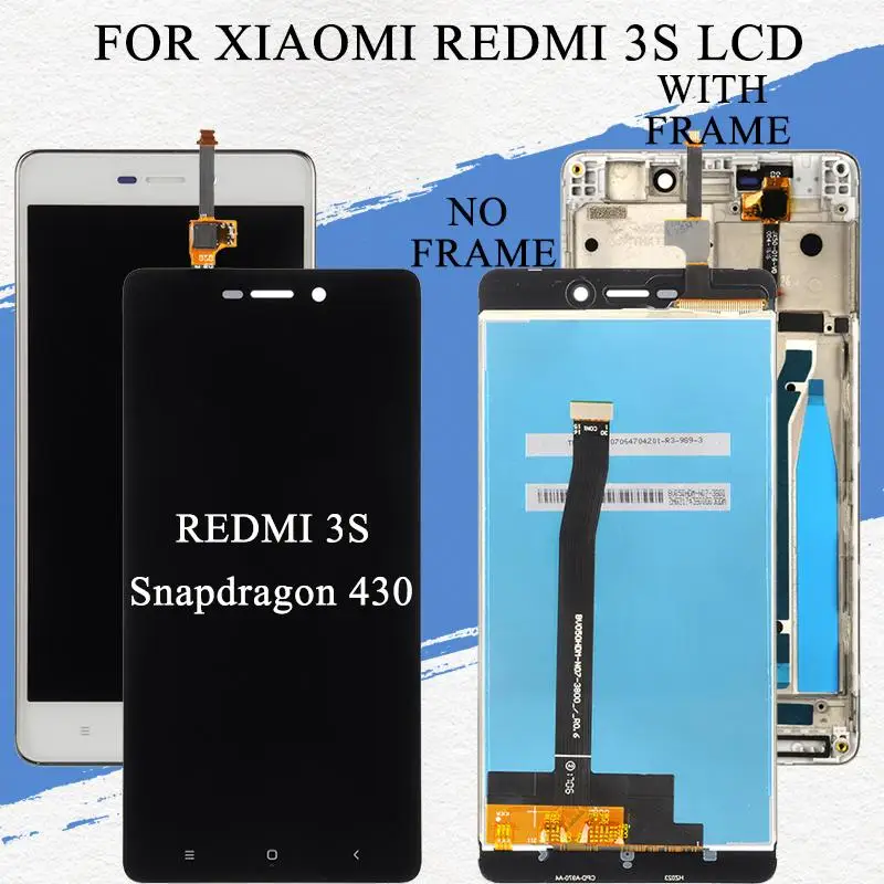 Dinamico 5,0 дюймов 3S дисплей для Xiaomi Redmi 3 ЖК-дисплей, сенсорная панель, стеклянный экран, дигитайзер в сборе, замена