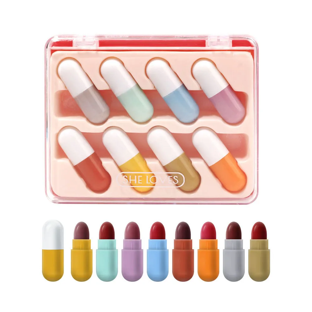 

Mini Capsule Matte Liquid Lipstick Waterproof Professional Makeup Full Portable Lip Glaze for Make Up Lip Gloss Mini Cosmetic