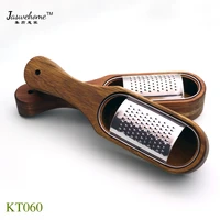 jaswehome stainless steel cheese grater with removable acacia wood collector cheese grater with box cheese tools server