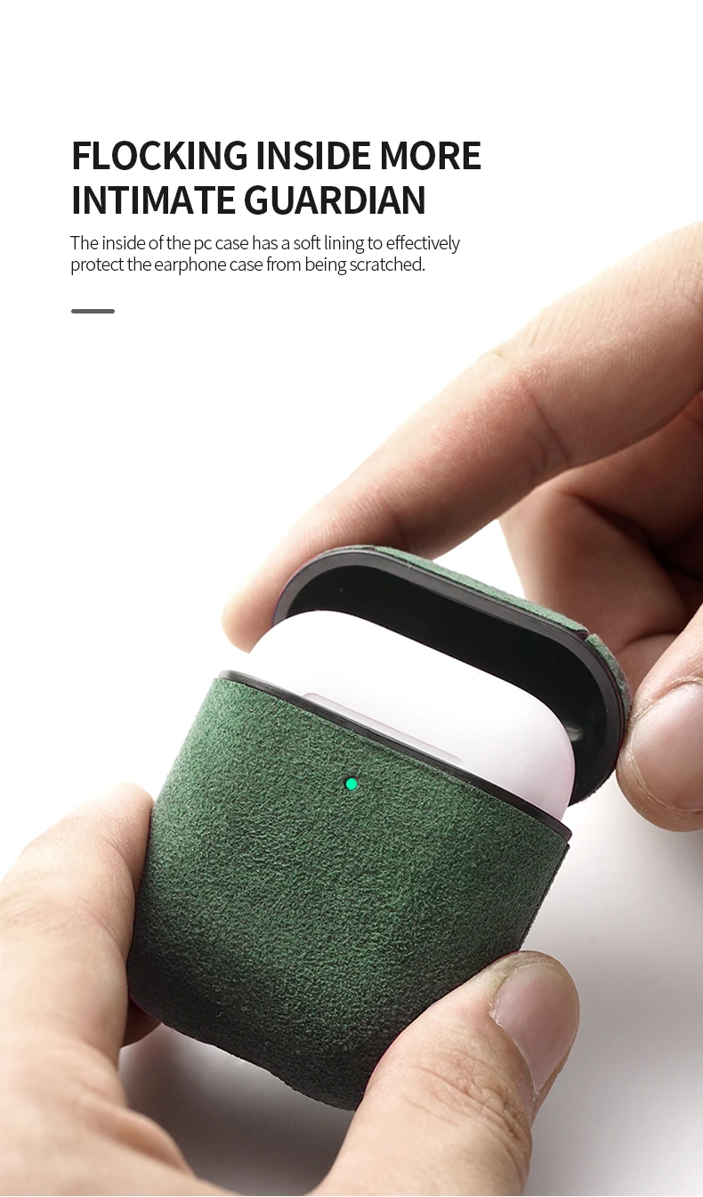SanCore Alcantara кожаный чехол для наушников для Apple Airpods 1 Airpods 2 чехол роскошный защитный чехол Аксессуары для Airpods