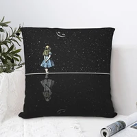 alice in wonderland square pillowcase cushion cover cute zip home decorative polyester car simple 4545cm