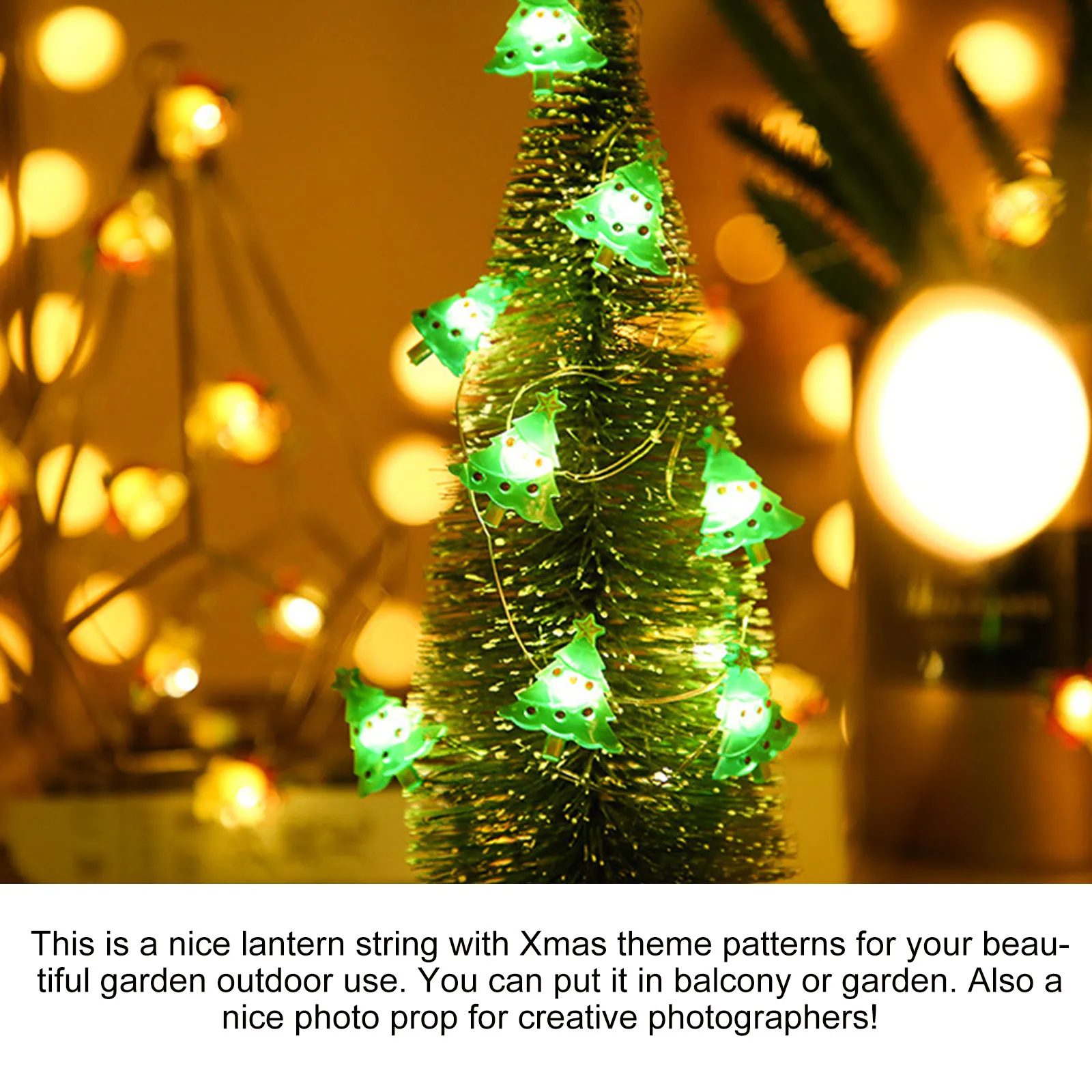

3 Pcs Christmas Lamp String Xmas Hanging Lights Decor Home Lamp (50 Lamp Beads)