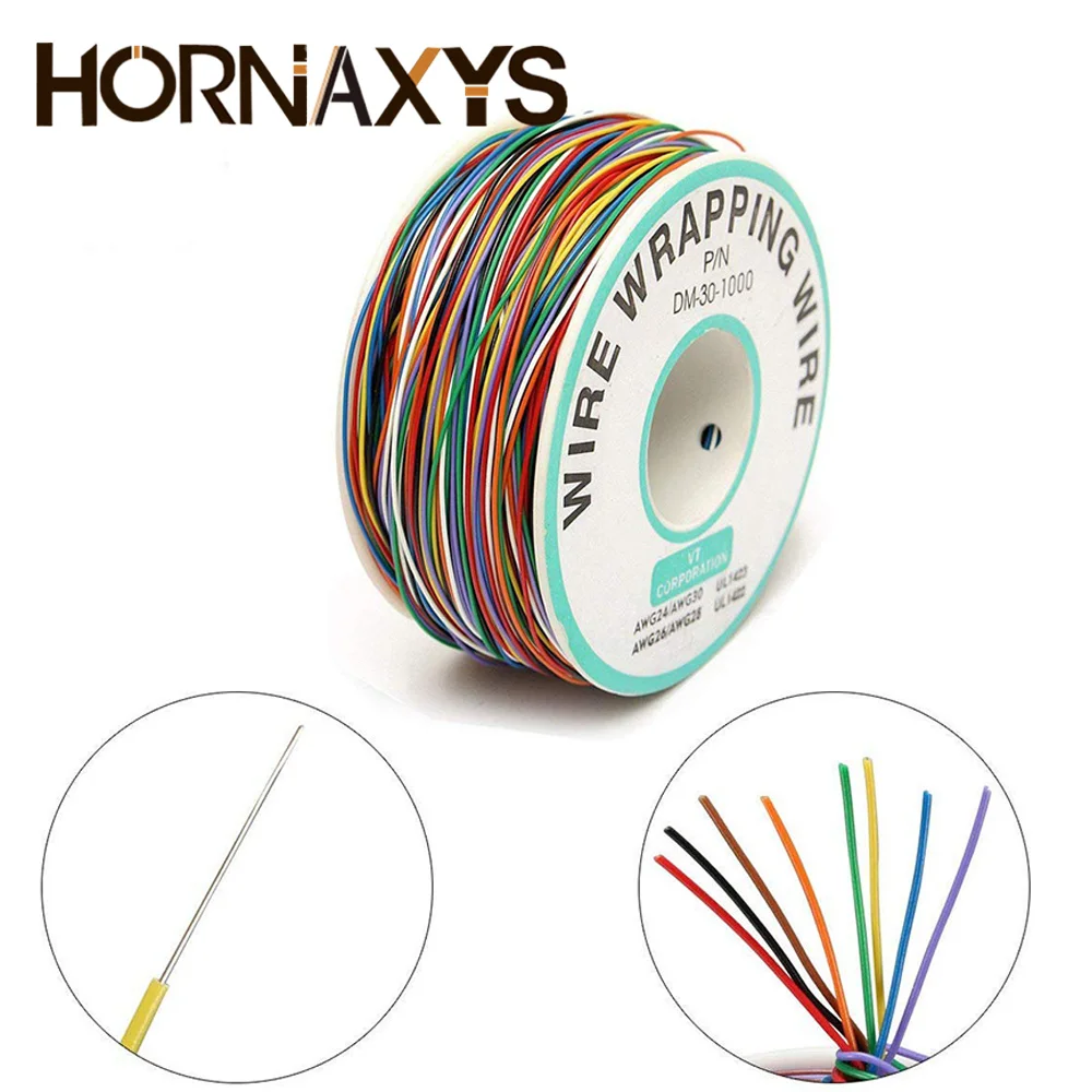 8 цветов 280 м 30AWG обмоточный провод Луженая Медь PCB Кабель макетная плата Перемычка