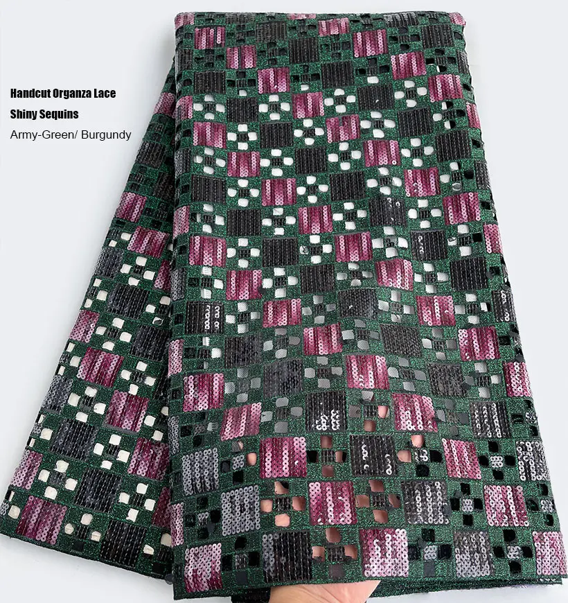 Африканское кружево ручной работы с блестками вышивка люрексом ткань из органзы