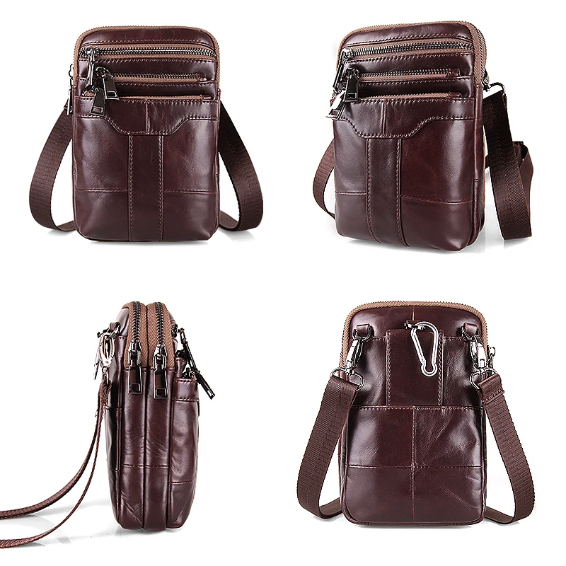 Cobbler Legend 5 Карманов мужская сумка через плечо из натуральной кожи для путешествий