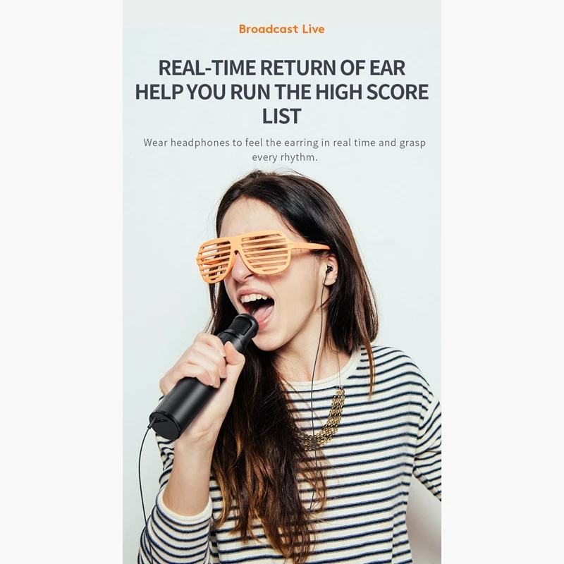 K1 беспроводной Bluetooth микрофон волшебный звук для прямого эфира пение встроенная