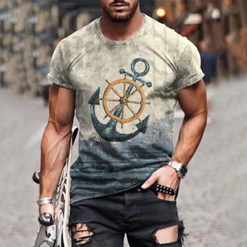 

2022 new retro men's short-sleeved T-shirt fashion Harajuku hip-hop style casual loose large size pure cotton short-sleeved