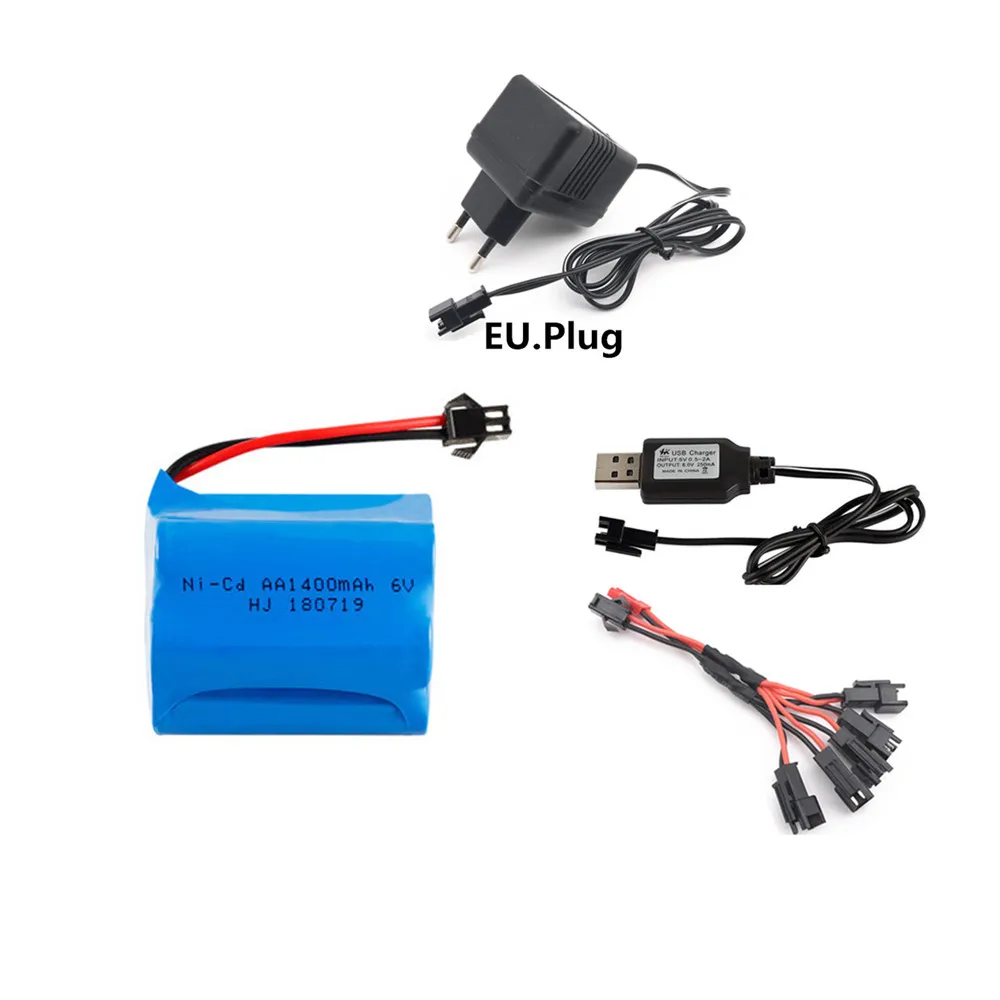 Ni CD 6v 1400mah аккумулятор + зарядное устройство для Rc игрушки автомобили лодки танки