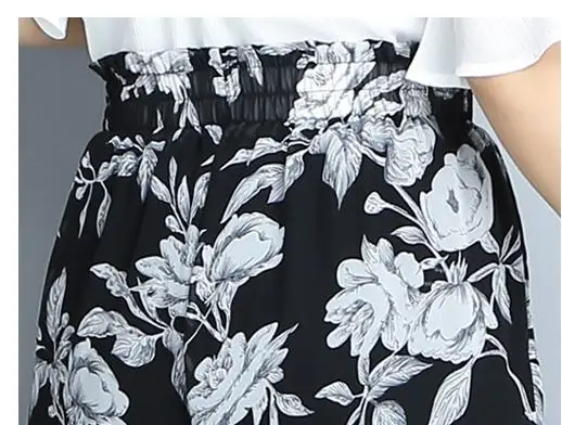 Женские эластичные шорты с высокой талией желтые цветочным принтом в Корейском