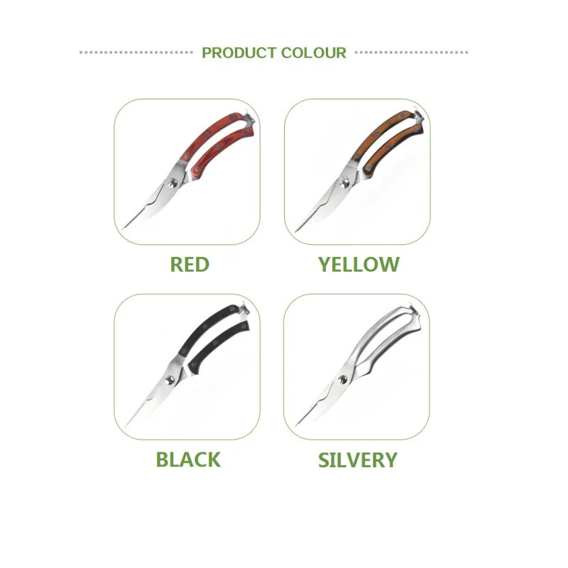 

Stainless Steel Poultry Kitchen Chicken Bone Scissor with Safe Lock Cutter Cook Tool Shear Cut Duck Fish