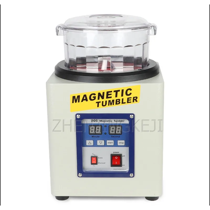 

220V/110V Magnetic Grinding Machine Polisher Plexiglass Polishing Bucket Hard Plastic Components Remove Burrs Polishing Machine