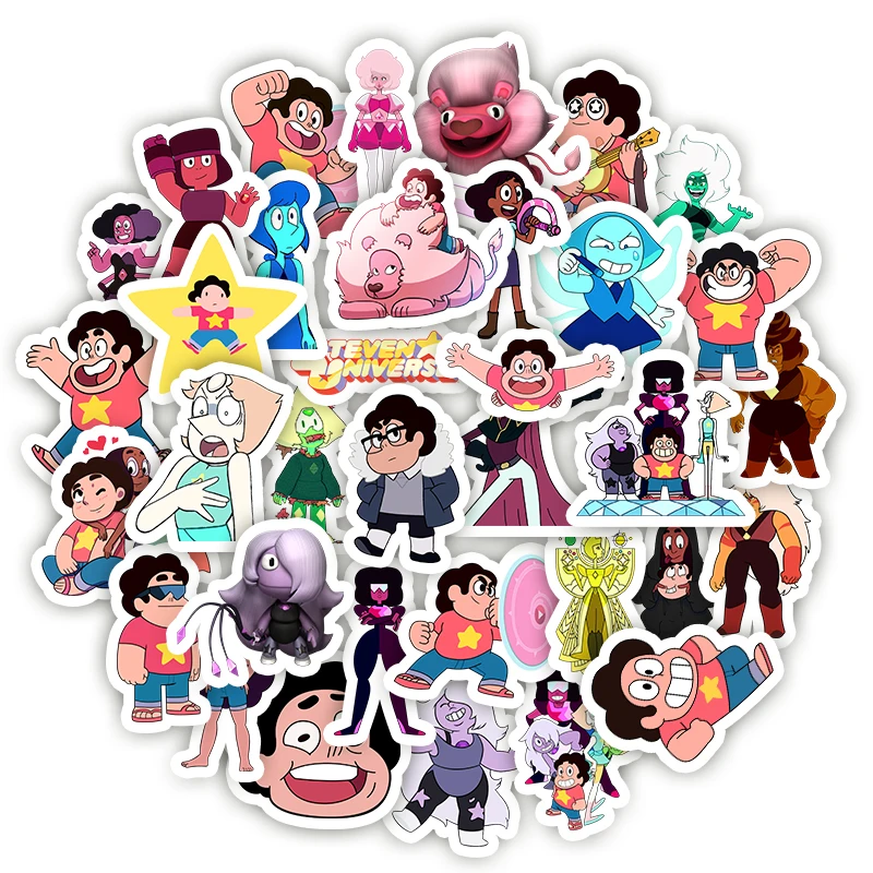 50 шт. Стивен Вселенная игрушки для ноутбука наклейки s рисунки из мультфильма ПВХ водонепроницаемая наклейка для багажа ноутбука велосипеда мотоцикла ноутбука