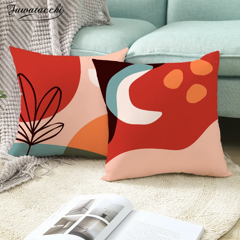 

Fuwatacchi Polyester Cushion Cover Nordic Style Pillow Covers for Home Sofa and Car Decor Throw Pillowcases 45X45cm