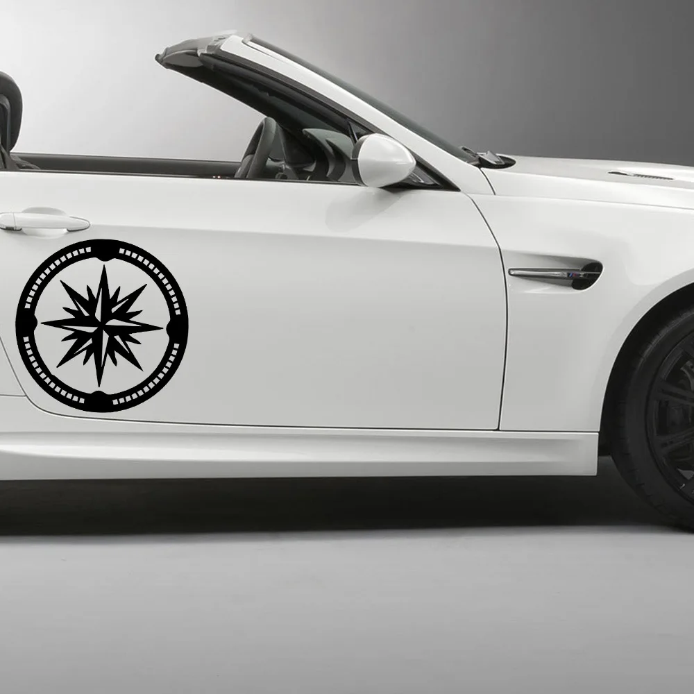 

Hot Compass Stickers Car Rearview Mirror Side Decal Stripe Vinyl Truck Vehicle Body Accessories