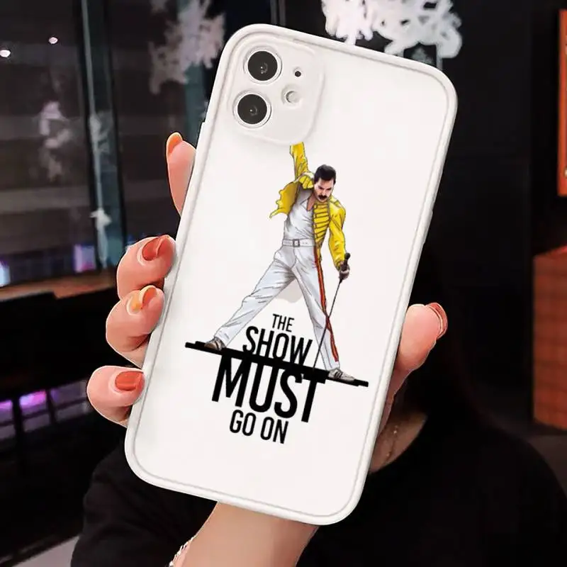 

Freddie Mercury Rock singer Queen band Phone Cases matte transparent For iphone 7 8 11 12 plus mini x xs xr pro max cover