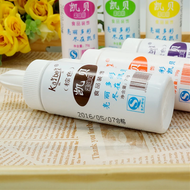 8 шт. 70 г торта съедобные Еда Цвет помадка краситель для выпечки инструмент Вкус