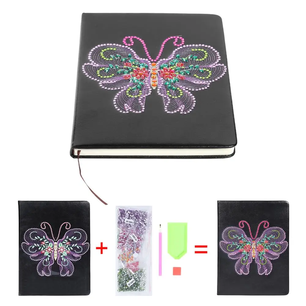 

DIY No Cracks Splicing Flatness Diamond Painting 100 Pages without Lines Special Shaped Notebook Office Supplies Birthday Gifts